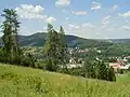 Ville d'Ustrzyki vue de Gromadzyń