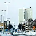 La mairie vue de la rue valtakatu.