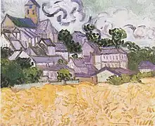 Vue sur Auvers avec champ de blé, Vincent van Gogh, 1890