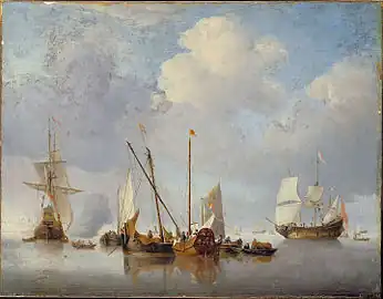 Willem van de Velde le Jeune, Un calme, Dulwich Picture Gallery