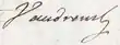 Signature de Pierre de Rigaud de Vaudreuil