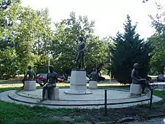 La «&nbsp;Fontaine de la paix&nbsp;» (Béke kút) à Budapest