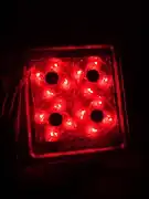 Ajout de 4 ventilateurs Cooler Master de 120mm rouges sur la porte d'un HAF 932