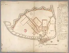 Veritable plan de quebec Comme Il est En lan 1664 & les fortifications que lon puise faire, Jean Bourdon