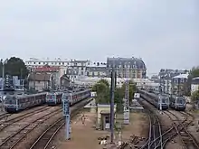 Les voies vues du pont de la rue de Clagny.