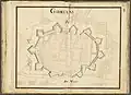 Gorinchem, plan des fortifications en 1698.
