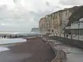 La falaise, vue vers l'est.