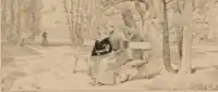 Victor Hugo dans le jardin de l'ancien couvent des Feuillantines en 1813.