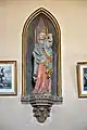 Vierge à l'enfant (XIVè) dans l'église.