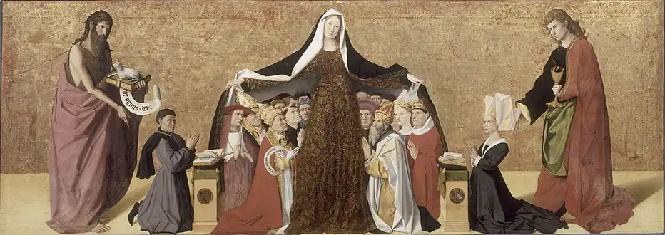 La Vierge de miséricorde de la famille Cadard, 1452 (Chantilly).
