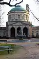 La fontaine d'Hygée devant les bains de Vierordt à Karlsruhe.