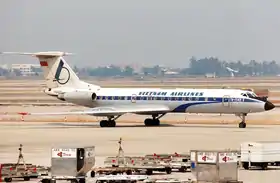 VN-A120, le Tupolev Tu-134 de Vietnam Airlines impliqué dans l'accident, ici en avril 1992