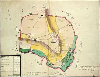 Représentation d'une carte communale du XVIIIe&nbsp;siècle.