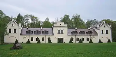 Les étables du château de Kojrany, Vilnius (détruites).