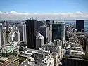 Vue aérienne du quartier.
