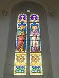 Vitrail saint Joseph et saint François de Sales.