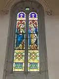 Vitrail sainte Madeleine et sainte Jeanne de Valois.