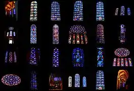 Vitraux et nefs.