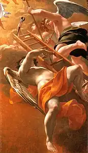 Simon Vouet, Anges portant les instruments de la Passion, 1625-1626, huile sur toile, 132 x 77&nbsp;cm.
