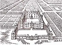 Le château de Limours, par Gomboust. Milieu du XVIIe&nbsp;siècle.