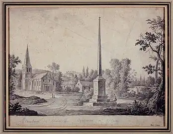 Ancienne église et monument à d'Aguesseau.