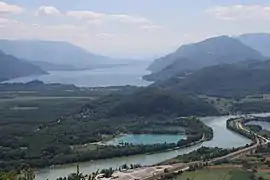 Le lac depuis le massif du Grand Colombier.