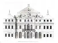Façade du palais vers la seconde moitié du XVIIIe&nbsp;siècle