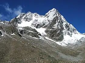 Vue de la Watzespitze depuis l’est.