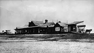 La gare au début du XXe&nbsp;siècle.