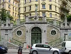 Escalier Fillgraderstiege, à Vienne.