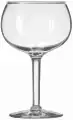 Verre «&nbsp;ballon&nbsp;», cheminée très ouverte, forme ronde sans angle.