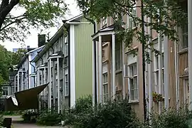 Cours de maisons à Puu-Vallila.
