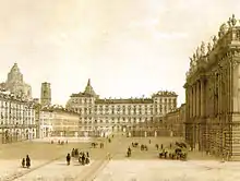 La place Castello au XIXe&nbsp;siècle.
