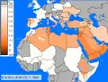 Haplogroup E-M123 (Y-ADN) Map.