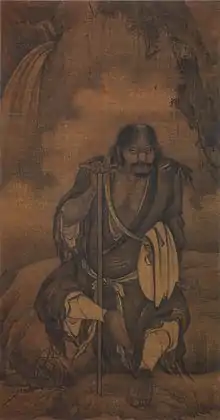 Li Xian ou Li Tieguai un des huit Immortels, Ya Hui (ou Yan Hui rouleau mural, encre sur soie, 146,5&nbsp;×&nbsp;72,5&nbsp;cm. Palace Museum, Beijing
