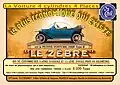 Rue Villaret-de-Joyeuse, publicité pour les automobiles Le Zèbre.