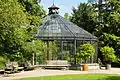 Vue de l'ancienne serre des palmiers (1851) dans la partie ouest du jardin