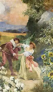 Fresque représentant Zampa dans le foyer de l'Opéra Comique