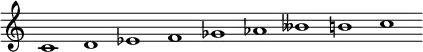 \new Staff = "haut" \with {\remove "Time_signature_engraver"}{
\cadenzaOn
\relative c' {c1 d ees f ges aes beses b c}
}