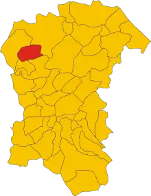 Localisation de Montebello di Bertona