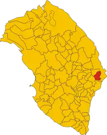 Localisation de Uggiano la Chiesa