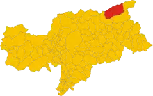 Localisation de Valle Aurina