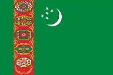 Drapeau du Turkménistan.