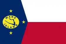 Drapeau non officiel de l'île Wake.