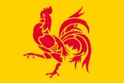 Drapeau officiel de la Région wallonne.