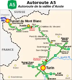 Image illustrative de l’article Autoroute A5 (Italie)