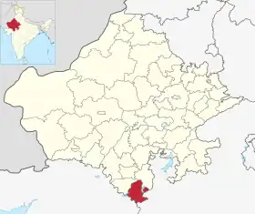 Localisation de District de Bansvara