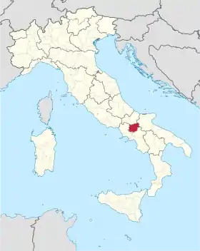 Localisation de Province de Bénévent