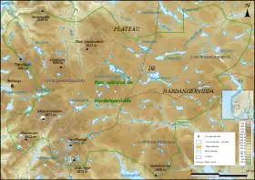 Carte de la partie centrale du plateau.