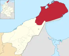 Localisation de Uribia